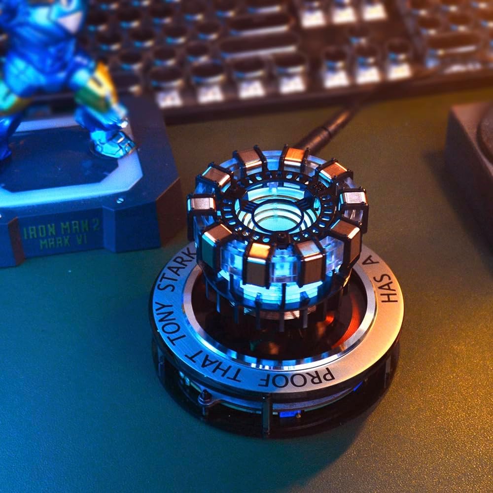 (PRIORITY)Arc Reactor MK1 Levitating 1:1 Scale DIY Floating and Spinning in Air LED for Unique Gifts,Room Decor,Office Desk Tech Toys (MK1)